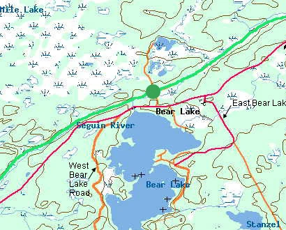 Bear Lake on the original trail map