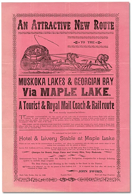Maple Lake travel flyer