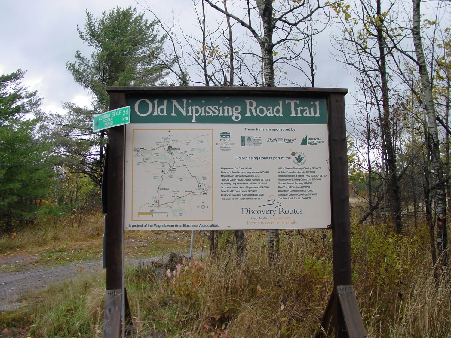 Old Nipissing Road interpretive sign